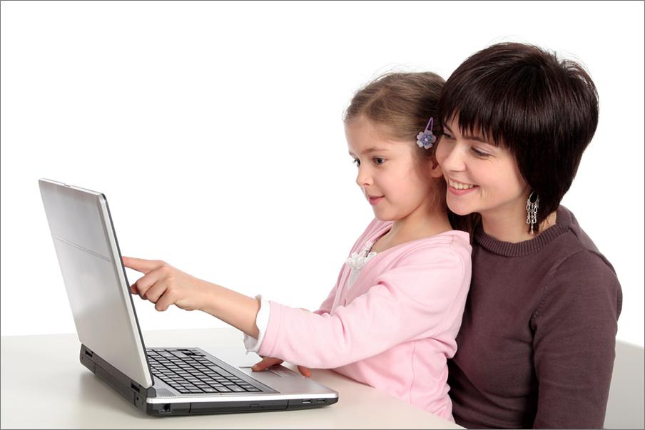 parents using computer